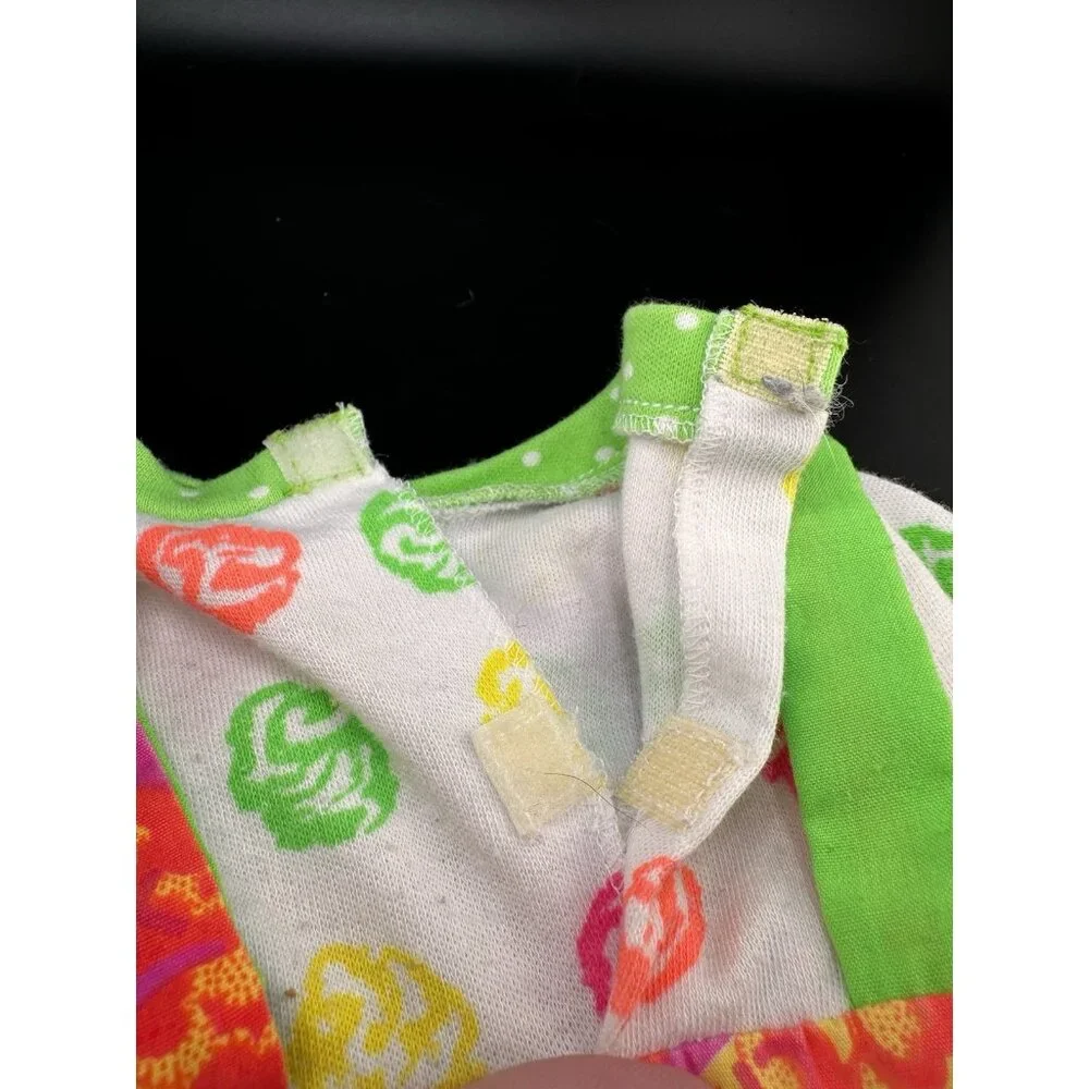 Vtg Cabbage‎ Patch Kissing Kids Doll Bright Color Clothes 1991 Hasbro Romper
